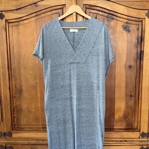 Gray V-Neck Women’s Midi Dress L